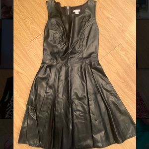 Leather skater dress